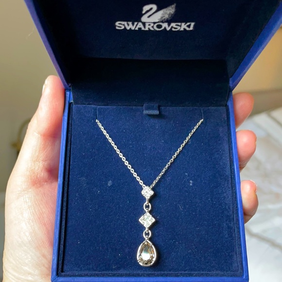 Swarovski Jewelry Swarovski Drop Necklace Poshmark